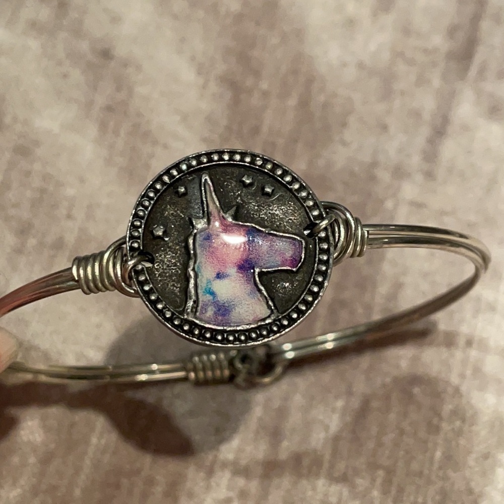 Unicorn “Believe” Bangle Bracelet By Luca & Danni